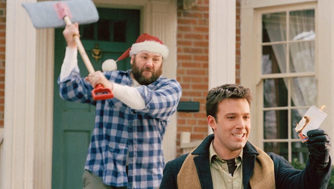Look out, Ben! Tom Valco (James Gandolfini) and Drew Latham (Affleck) in " Surviving Christmas " in 2004.