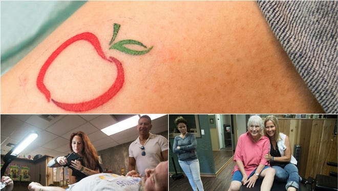 Several Southwest Florida residents got tattoos on Sunday during a fundraising event for SalusCare at Altered Tattoo Company in south Fort Myers. SalusCare offers behavioral healthcare services in Southwest Florida.