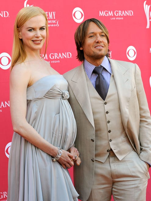 Nicole Kidman, Keith Urban and their baby bump arrive at the 43rd annual Academy Of Country Music Awards on May 18, 2008 in Las Vegas, Nevada.
