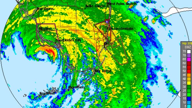 Radar over Collier County as of 2 p.m. on Sunday, Sept. 10, 2017.