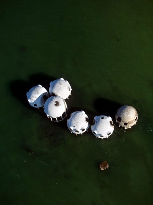 An aerial view of the dome home off of Cape Romano on Thursday, July 24, 2014. Scott McIntyre/Staff