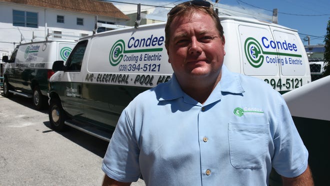 Vice president Erik Condee is a third, or foutth generation proprietor. Condee Cooling & Electric, Marco Island's oldest air conditioning business, is looking to expand and add staff.