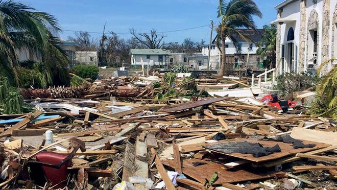Palm Beach County boaters who brought relief supplies to The Bahamas on Saturday, Oct. 8, 2016, in the wake of Hurricane Matthew saw this devastation on the islands.