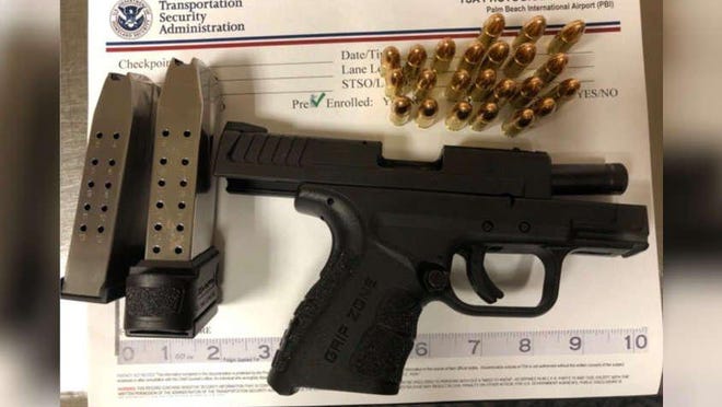 This gun was found in a May 29, 2019, security check at Palm Beach International Airport.
