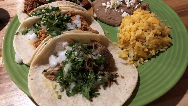 The taco dinner plate at ZaZa kitchen.
