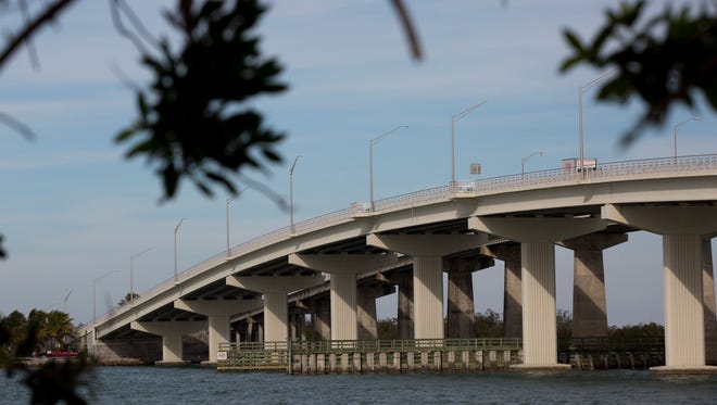 A view of the S.S. Jolley Bridge Wednesday, Jan. 17, 2018 in Marco Island, Fla.