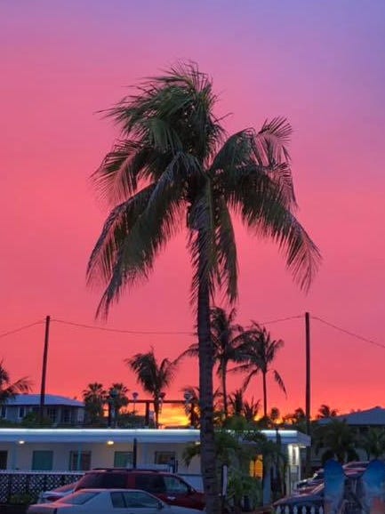 Can you say cotton candy skies?! This photo was captured by Kathy Bryant Lewis at Lynn Hall Beach Park on Fort Myers Beach.