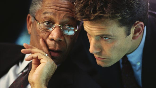 Morgan Freeman and Ben Affleck work together in the 2002 thriller " The Sum of All Fears.