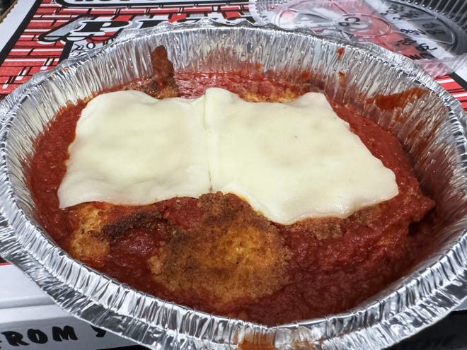 Chicken parm from The Brooklyn Delicatessen, Marco Island.