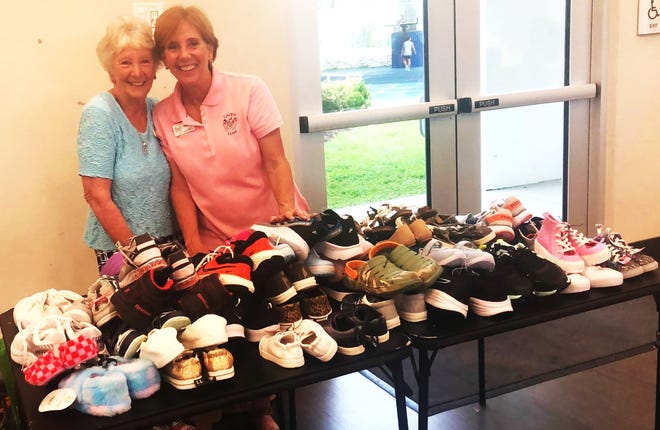 At the final meeting of the season, the Italian American Society donated 67 pairs of sneakers to the non-profit, Laces of Love. That organization donates shoes in all forms to Lee and Collier County children in need. IAS member Joyce Imbrogno collects twice a year for this worthy cause.