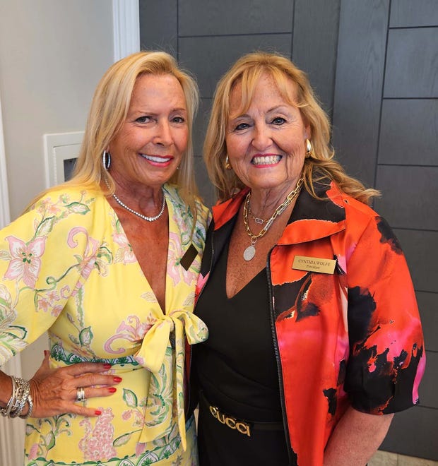Ginger Miller, president, and Cynthia Wolfe, past president.