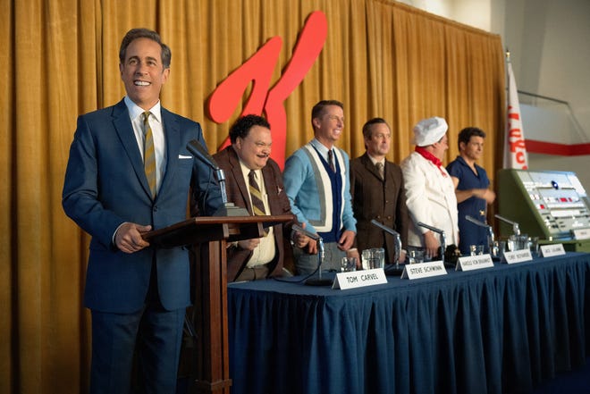 9. "Unfrosted": Jerry Seinfeld (far left) makes his directorial debut and also stars in the outrageously witty throwback Netflix comedy, a semi-true take on the cereal-company rivalry that spawned the creation of Pop-Tarts.