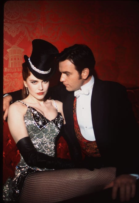 Nicole Kidman and Ewan McGregor perform in a scene from the motion picture " Moulin Rouge.