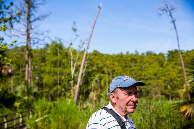 Werner Leutort of Naples takes a guided tour of the Audubon Corkscrew Swamp Sanctuary on Wednesday, Aug. 29, 2018.