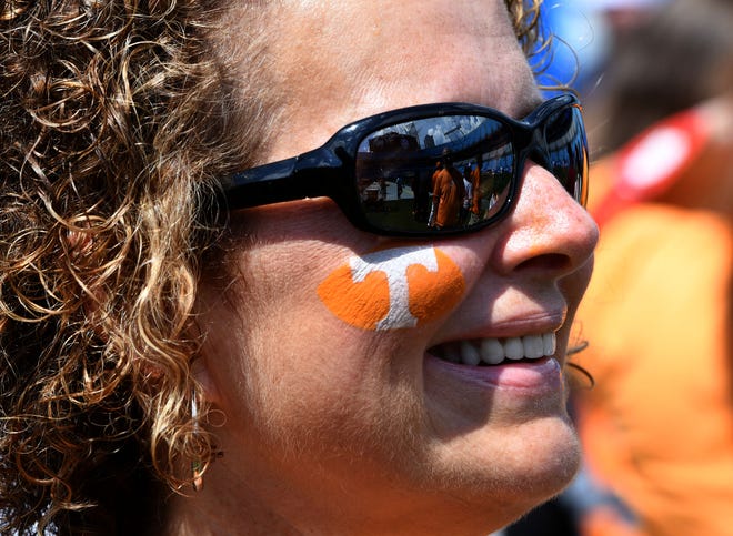 Sherrie Allen from Knoxville during pre-game activities before the game against the West Virginia Mountaineers in the Belk College Kickoff game in Charlotte, NC Saturday, September 1, 2018.