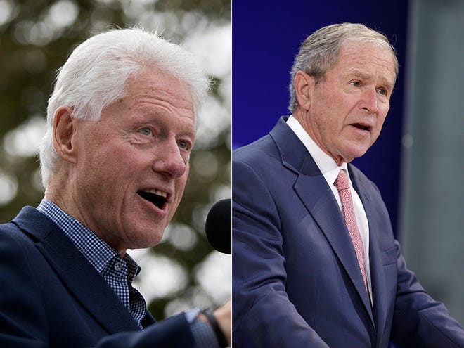Bill Clinton and George W. Bush