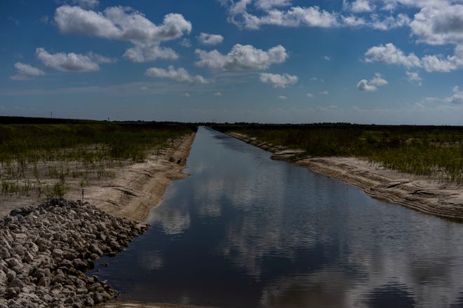 The South Florida Water Management District is in the final stages of an $18.4 million Lake Hicpochee Shallow Storage and Hydrologic Enhancement Project that will store about 1,200 acre-feet, or about 391 million gallons, of water while helping to rehydrate the north half of the lake.