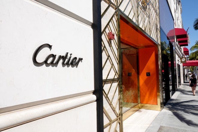 The storefront for the Rodeo Drive Cartier store.