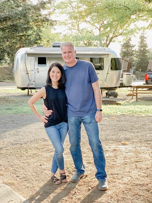 Kathy Chen (left) owns a 2019 Airstream Sport.