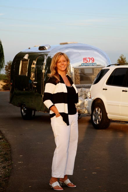 Kim Stone of Santa Barbara, California, purchased her " little trailer " in 2002. She said she bought it to " go on a big adventure " after raising her kids.