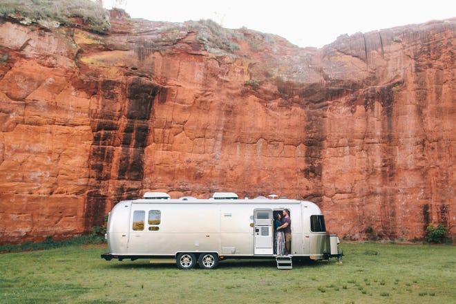 Oklahoma couple Tanner and Nelly Bean live in their Airstream full-time.