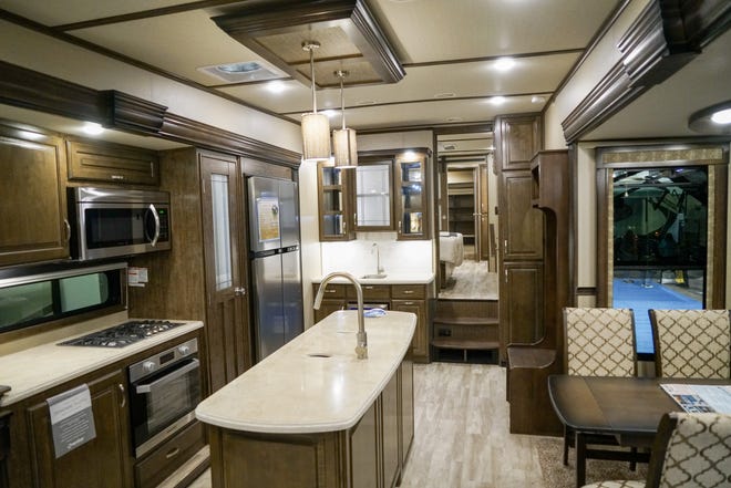 Many luxury RVs feature fittings and finishes usually found in high-end homes.