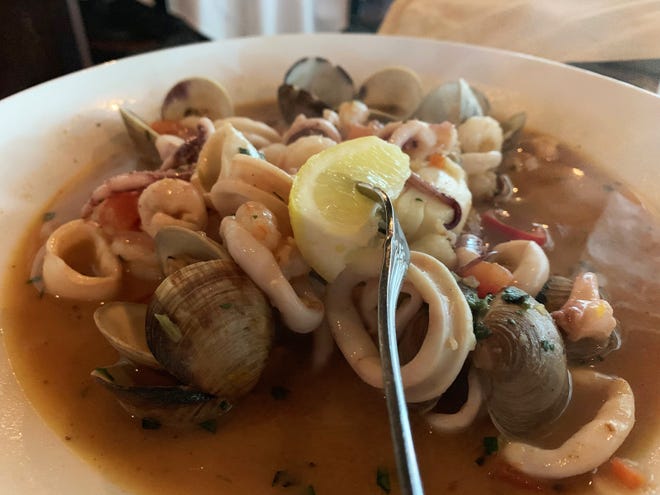 The "Shellfish Meyer Lemon Brodetto" from Fin Bistro, Marco Island.