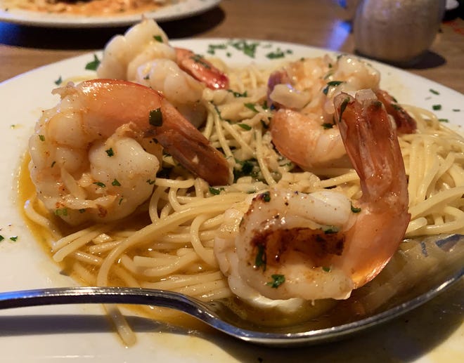 The shrimp scampi from Old Marco Pub, Marco Island.