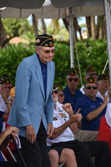 A very small contingent of World War II vets rose to be recognized. Marco Island commemorated Veterans' Day on Monday, with a ceremony at 11 a.m. in Veterans' Community Park.