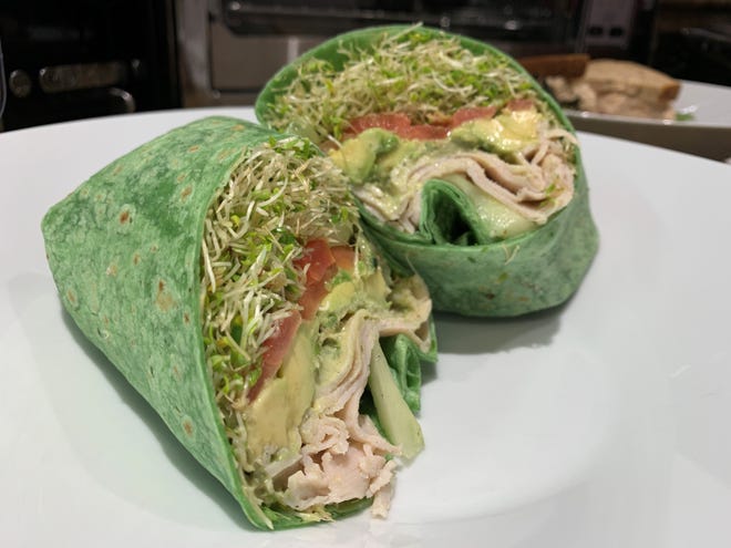 The California as a spinach wrap from Summer Day Market & Café, Marco Island.