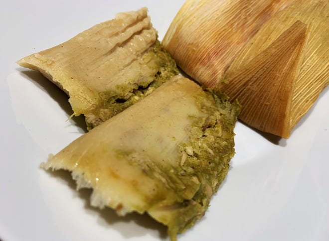 Chicken tamales from Katherine's Mexican Food at the Marco Island Farmer's Market.