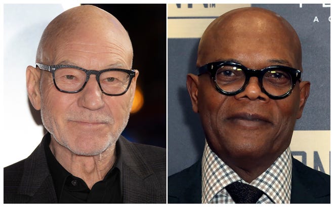 Patrick Stewart, left, and Samuel L. Jackson will be among the readers for a new audiobook about famous American legal cases. "Fight of the Century" is a collaboration between the American Civil Liberties Union and authors Michael Chabon and Ayelet Waldman.