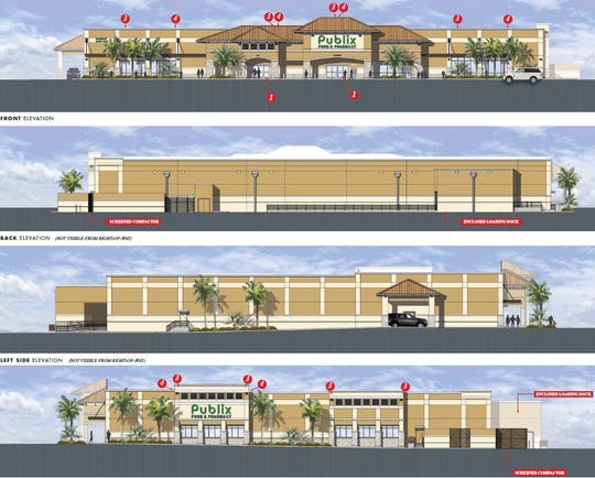 The redevelopment of Publix was approved in December 2018 and it included the demolition of the existing Publix and construction of a new one at 175 S. Barfield Dr.