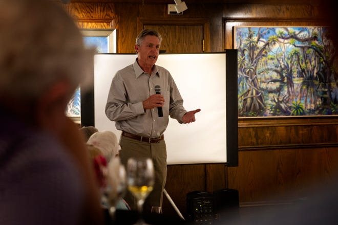 Keynote speaker Eric Draper, director of Florida State Parks speaks during the “Five Faces of Fakahatchee” gala, Wednesday, Jan. 16, 2020, at the Arsenault Studio & Banyan Arts Gallery in Naples.