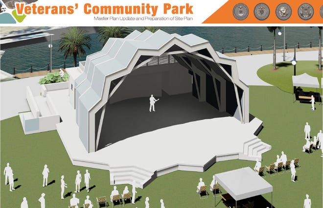 The Veterans' Community Park in Marco Island will include a star-shaped bandshell, according to Mark McLean from MHK Architecture and Planning.