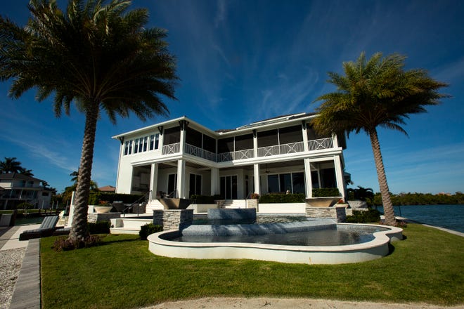 A brand new home recently built on Marco Island is pictured on Tuesday, Feb. 4, 2020. The home fetched $10.5 million, making it the highest priced sale in Marco history at the time.