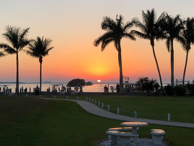 The sunsets at Tarpon Lodge are magnificent. As the sun goes down, the restaurant comes alive.