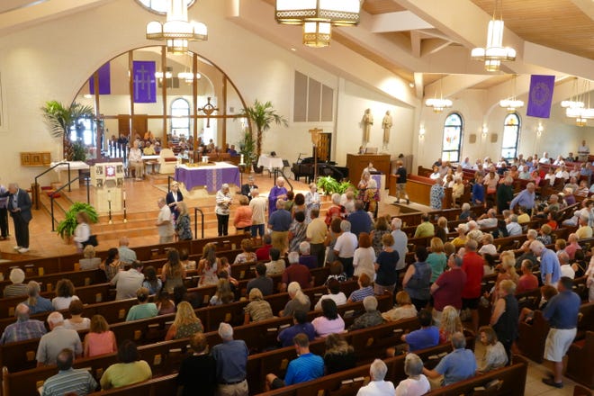 San Marco Catholic Church had a full house during an Ash Wednesday service on Feb. 26, 2020.