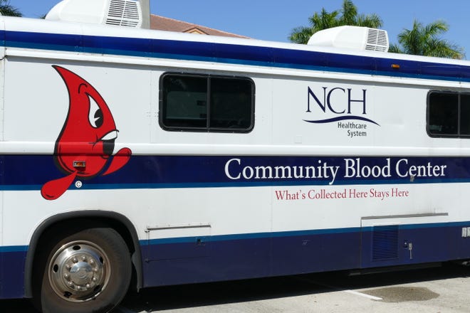 The Community Blood Center mobile unit comes to Marco Healthcare Center the first Thursday of each month.