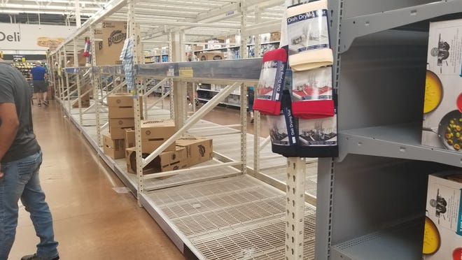 Danielle Desjardin shared this photo of the empty aisles inside a Southwest Florida store.