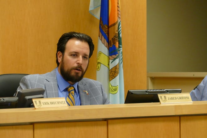 Vice-chair Jared Grifoni speaks during a Marco Island City Council meeting on March 16, 2020.