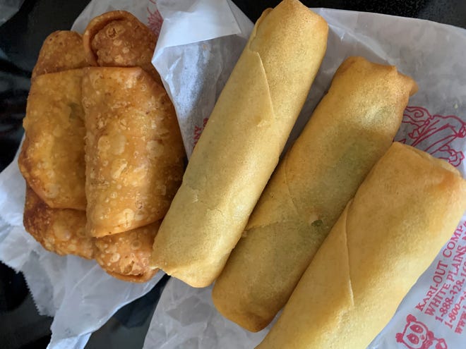 Egg roll sand spring rolls from Jackie's Chinese Restaurant, Marco Island.