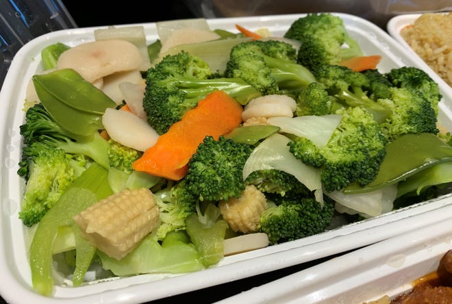 Steamed vegetables from Jackie's Chinese Restaurant, Marco Island.