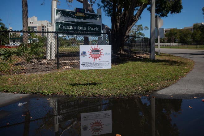 Caxambas Park remains closed to the public as of Wednesday, April 1, 2020, in Marco Island.