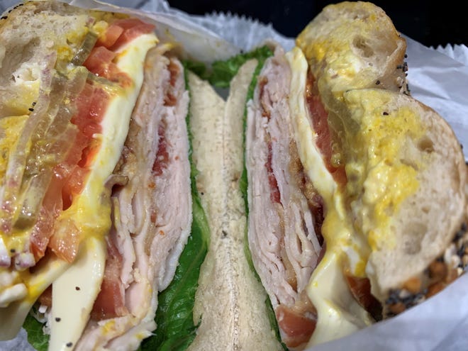 The turkey club from Empire Bagel Factory, Marco Island.