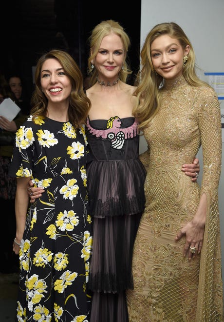 Sofia Coppola, Nicole Kidman, and Gigi Hadid pose backstage at Glamour's 2017 Women of The Year Awards at Kings Theatre on November 13, 2017 in Brooklyn, New York.