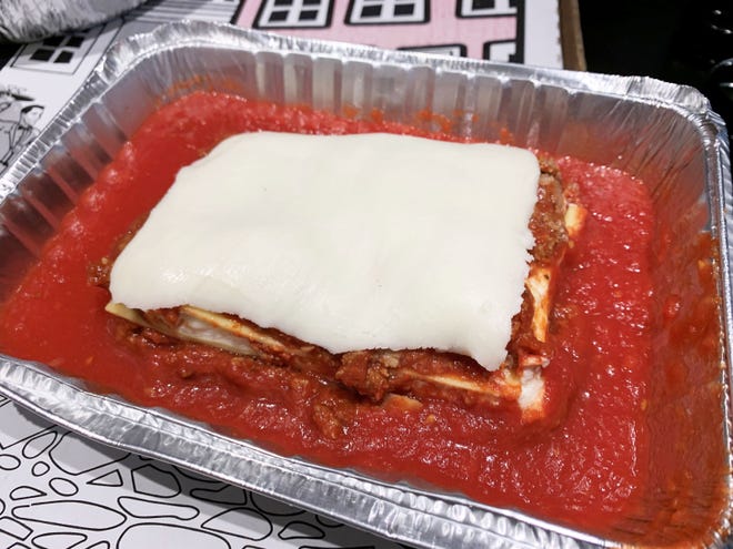 The â€œHeat & Eatâ€ homemade lasagna from the Italian Deli and Market, Marco Island.