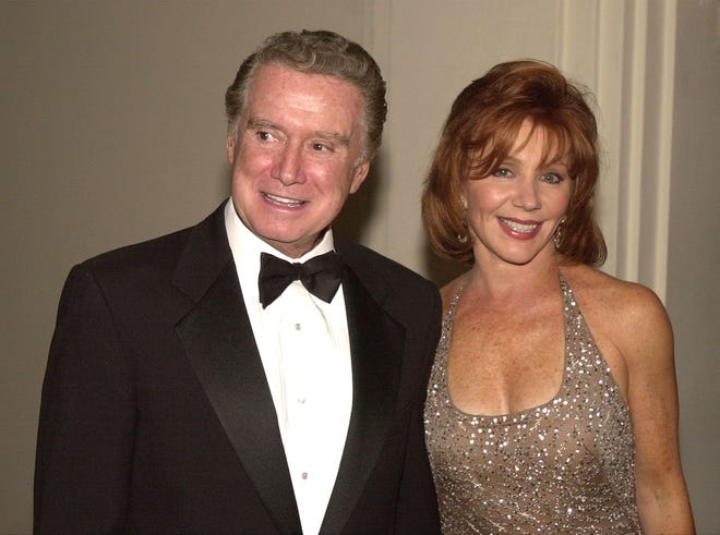 Regis Philbin and his wife, Joy, attend an American Cancer Society gala fundraiser in Philbin's honor on May 7, 2001, in New York City.