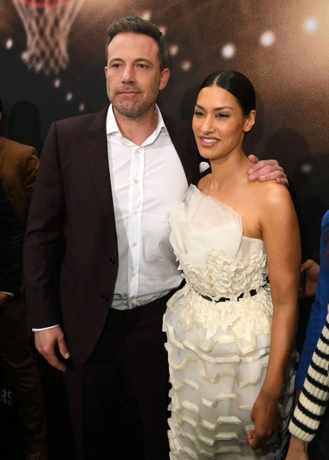He poses with costar Janina Gavankar at the premiere of " The Way Back " on Mar. 01, 2020.