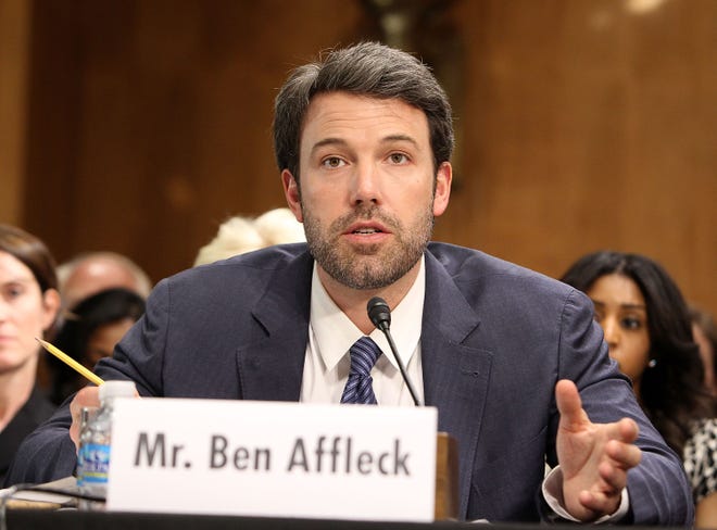 An actor and an activist? Affleck, who founded the Eastern Congo Initiative, testifies at the U.S. Senate Hearing On The Democratic Republic Of Congo on February 26, 2014 in Washington, D.C. The committee was hearing testimony on prospects for peace in the Democratic Republic of Congo and Great Lakes Region.
